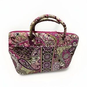 Vera Bradley Laptop Tablet Case Very Berry Paisley Quilted Carry Bag